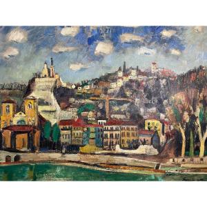 Marcel Saint-jean (1914-1994) "come On The Banks Of The Rhône"