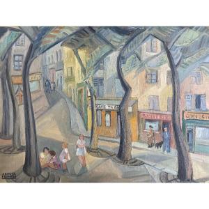 Juliette Deshayes (1900-2001) "paris, Place Jussieu"