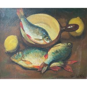 Van Den Weld "still Life With Carp"