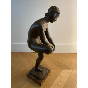 “the Dancer” Old Edition Proof In Bronze With Golden Patina, Signed
