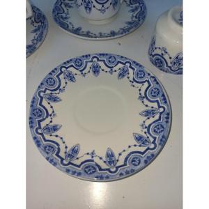 Suite Of 5 Mocha Cups In Earthenware From Boch La Louvière Model Clara