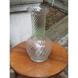 Important Torso Rib Vase In Glass Attributed To The Legras Manufacture Late 19th Century