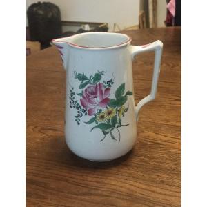 Important Lunéville Earthenware Water Pitcher Street Lamp Model Late 19th Century