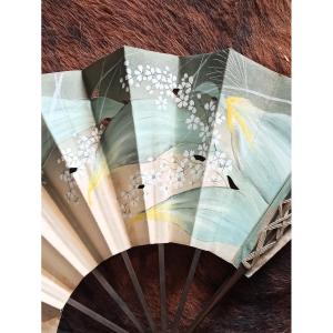 Japanese Fan From The Kabouki Theater Circa 1920