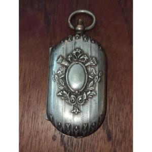 Louis Door In Silver Metal, Late 19th Century