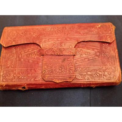 Restoration Period Embossed Leather Agenda