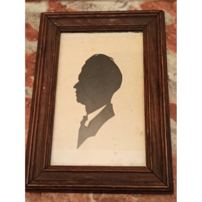 Portrait D Man In Paper Cut Type Chinese Shadow