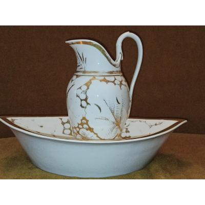 Ewer And Its Porcelain Basin From Paris Early Nineteenth Century