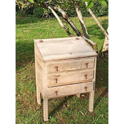 Small Office Dresser In Raw Patina Oak Circa 1900