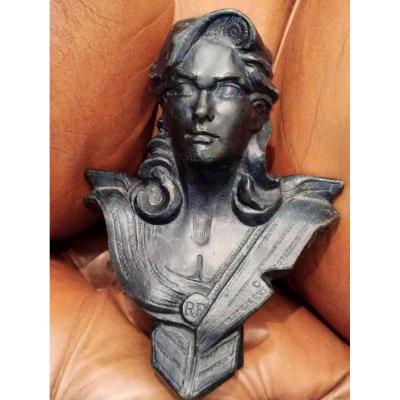 Buste De La Tête De Marianne En Bronze XXe