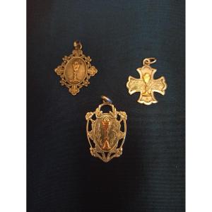 Communicating Stamps In Silver And Gold Application Circa 1900