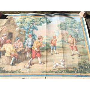 Aubusson Tapestry Cardboard From The Workshops Of Marcel Coupé