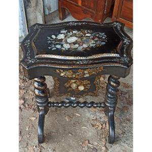 Work Table In Burgaute Paper Mache D Napoleon III Period