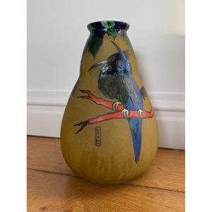 Art Deco Kingfisher Vase, Leune (1925)