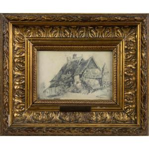 Farm Drawn In Pencil, Eugène Verboeckhoven (1866)