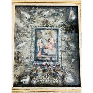 Large Baroque Reliquary Frame - Martyrs' Relics - 19th Century