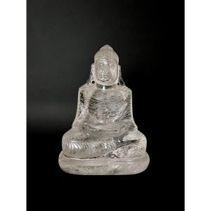 Rock Crystal Buddha Statuette