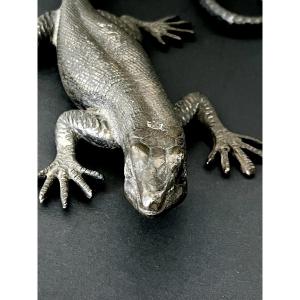 Patinated Bronze Salamander, 19th Century