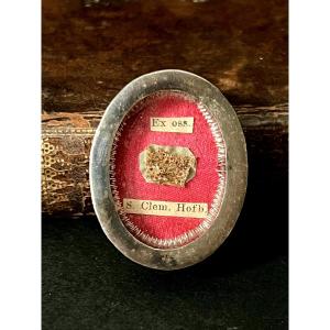 Ancient Reliquary – Relic Ex Ossibus Of Saint Clement Of Hofbauer – Austria – 19th Century