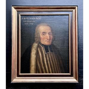 Portrait Of Archpriest Jb Van Roo (1716–1797), 19th-century Belgian School