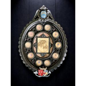 Exceptional Reliquary Frame With Relics From The Passion Of Christ And The Holy Places