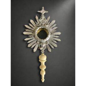 Processional Sun Monstrance In Silver And Ivory – Naples, C. 1799 & 19th Century - Cities