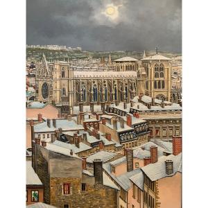 Moonlight Over The City – Simone Laramas-deronne 1919-2014