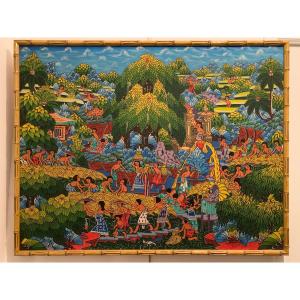 Naïve Painting From Bali By “wy: Arnawa”