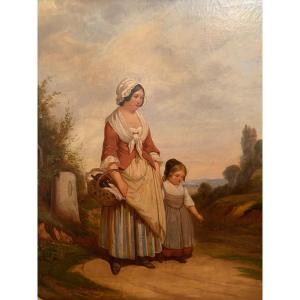 Oil On Canvas Attributed To “auguste Delacroix” (1809-1868)