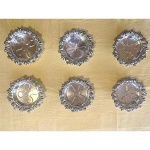 Set Of 6 Bottle Coasters With Crossbars