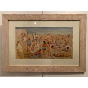 Aquarelle « La Plage »