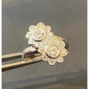 Belle Bague Toi Et Moi En Or Et diamants