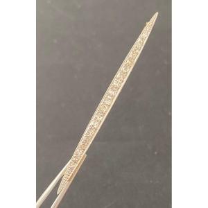Antique Art Deco Style Brooch In 750/1000 Yellow And White Gold And Diamonds
