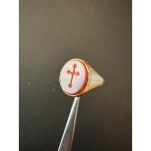 19th Century: Gold And Sardonyx Signet Ring