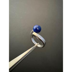 Ring In 925/1000 Silver And Lapis Lazuli 