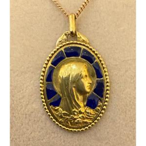Antique Gold Religious Medal And Updated Replica