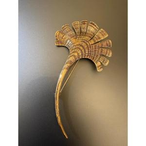 Pierre Lang: Gold Plate Desing Brooch. Austria.