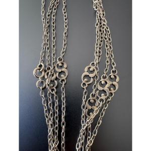 Antique 800/1000th Silver Watch Chain.