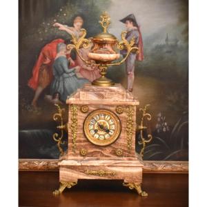 Onyx Pendulum, Napoleon III Period, Mantel Clock