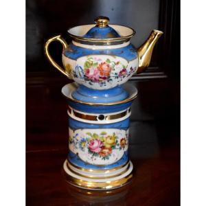 Night Light - Entirely Hand Painted Porcelain Teapot, Decor Bouquets Of Flowers