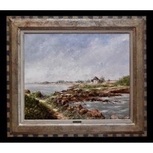 Pointe De Penvins, Morbihan, Seascape, Maritime Painting By Pierre Noailhac. Marine .