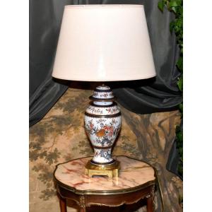 Samson, Lamp Decorated In The Taste Of China, Large Porcelain Lamp Base From Paris