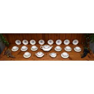 Charles Arhenfeld Limoges, Coffee Or Tea Service And Fruit Or Cream Service In Porcelain.