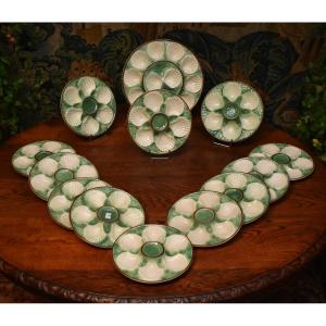 12-person Service For Oysters, Shellfish, Seafood, And Shellfish, Longchamp Earthenware
