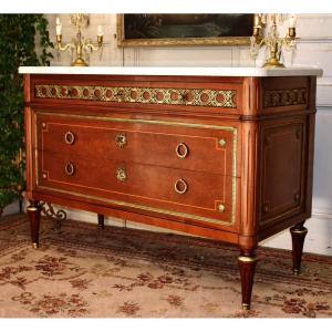 Louis XVI Style Commode With Marquetry And Bronze Ornamentation, Marquetry, Revel (31)