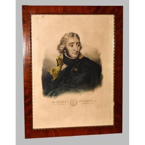 Portrait Of General Augereau, Duke Of Castiglione, Marshal Of The Empire, By Alops Senefelder, 19th Century