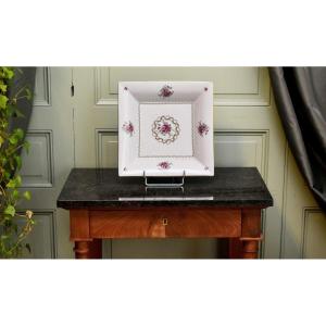 Limoges Porcelain Trinket Tray From The Haviland Factory, Decorated With Flowers And Roses 