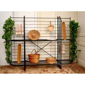 Large Iron Baker's Rack, Bakery Rack, Trade Furniture. Bread, Art Deco
