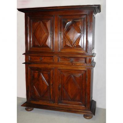 Buffets Four Doors Louis XIII, In Walnut.