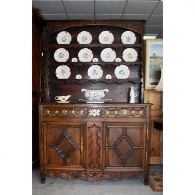 Buffet, Dresser, Dressoir Lorrain, Oak, XIX Eme.